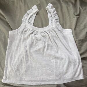 Banana Republic White Textured Camisole